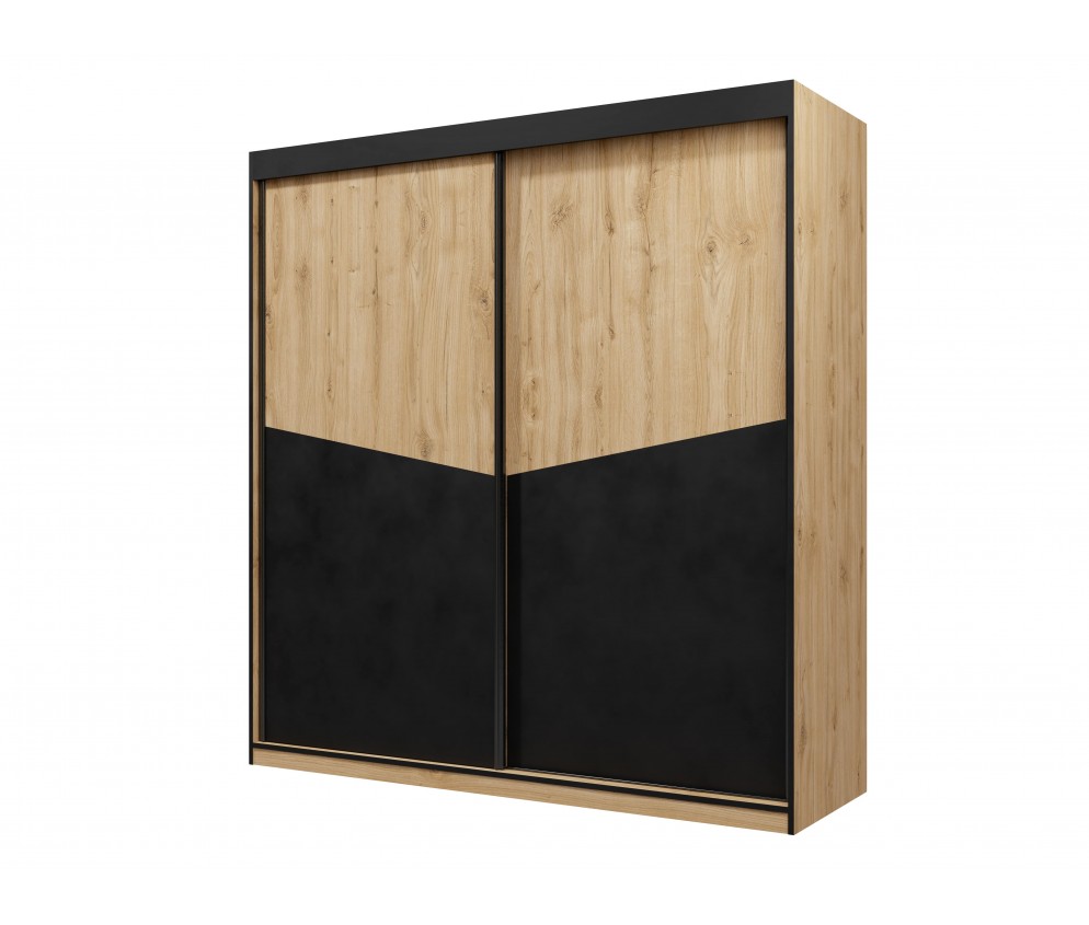 Szafa Amber 2D 200 dąb odwieczny/czarny