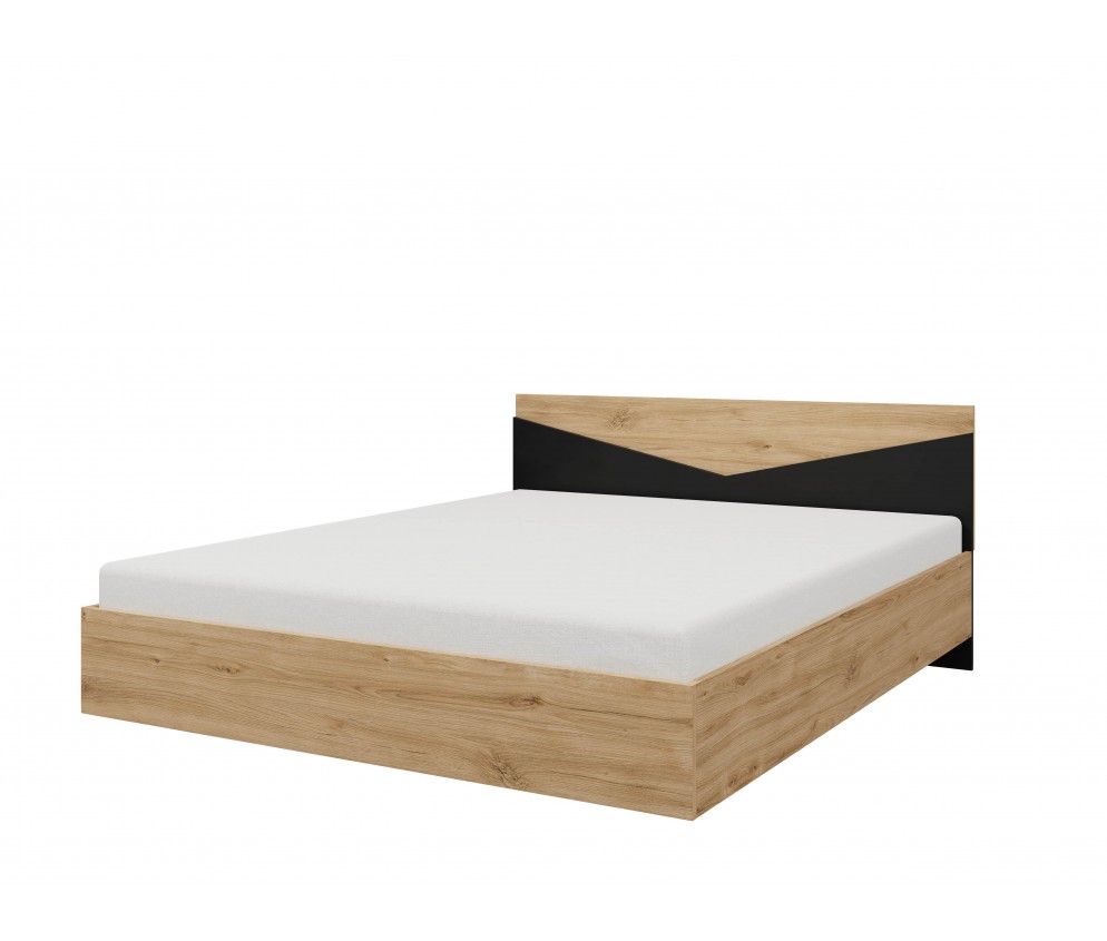Łóżko Amber 165 dąb odwieczny/czarny