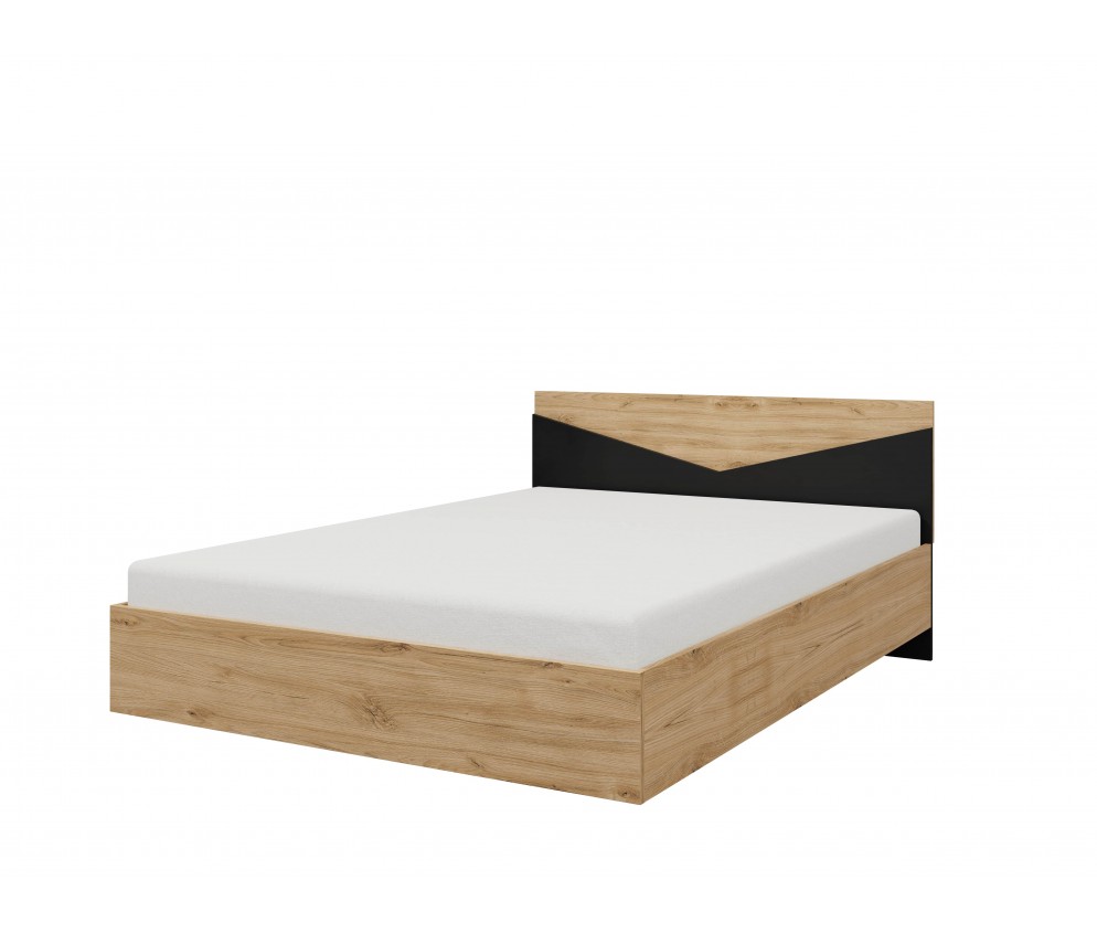 Łóżko Amber 145 dąb odwieczny/czarny
