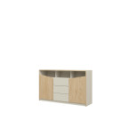 Komoda Amber 2D3S 150 szarobeżowy / dąb oliwkowy