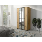 Szafa London 120 dąb artisan / czarny