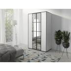 Szafa London 120 biały / czarny