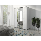 Szafa London 150 biały / czarny