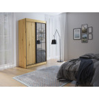 Szafa Loft 120 dąb artisan / czarny