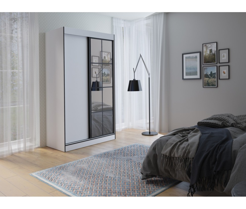 Szafa Loft 120 biały / czarny