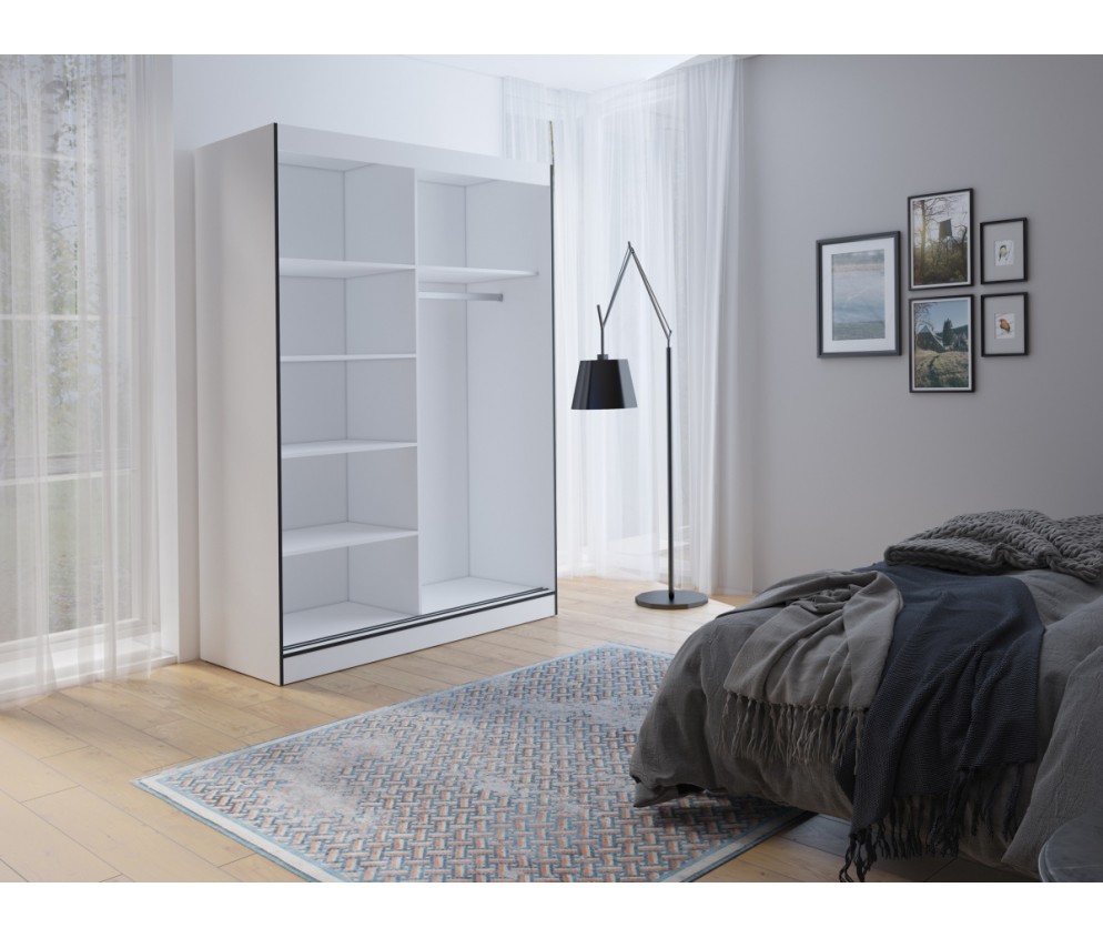 Szafa Loft 150 biały / czarny