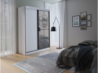 Szafa Loft 150 biały / czarny