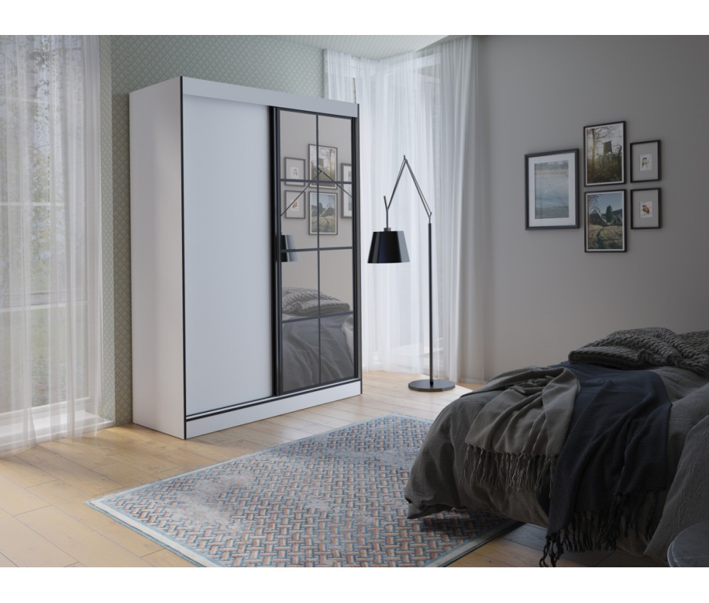 Szafa Loft 150 biały / czarny