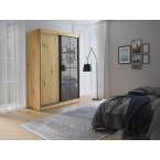 Szafa Loft 150 dąb artisan / czarny