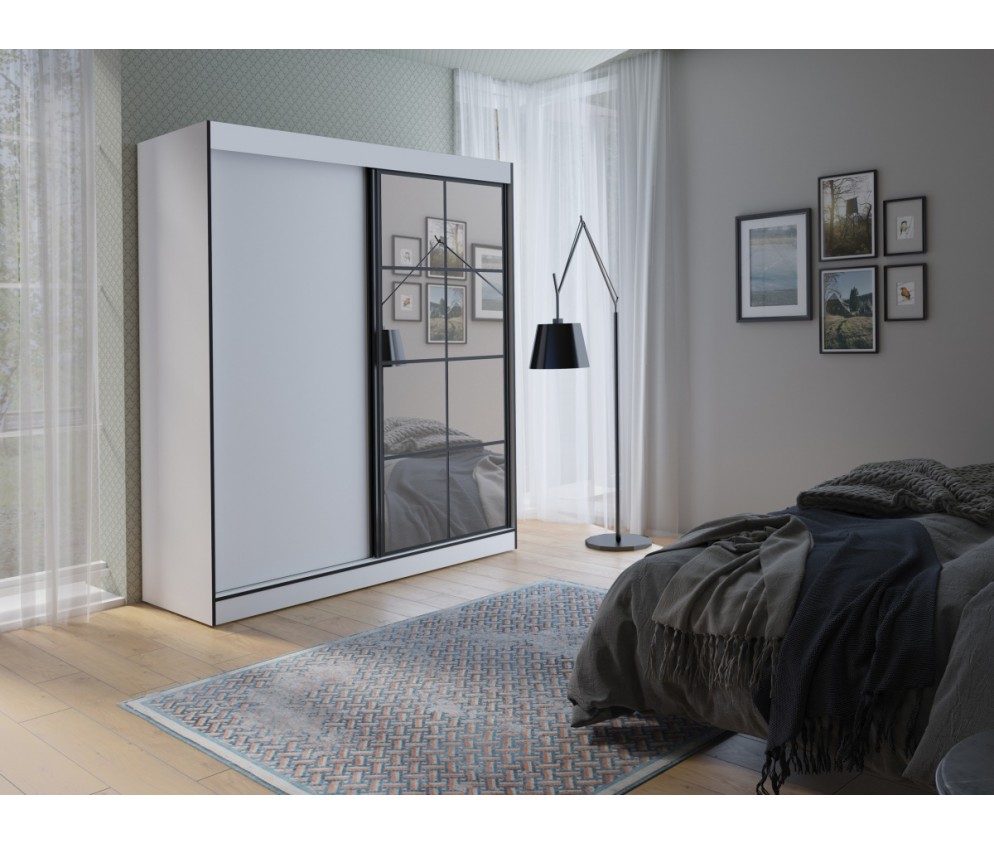 Szafa Loft 180 biały / czarny