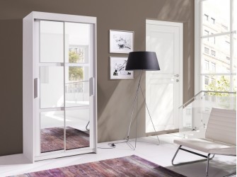 Szafa Maro 100 biała z lustrami