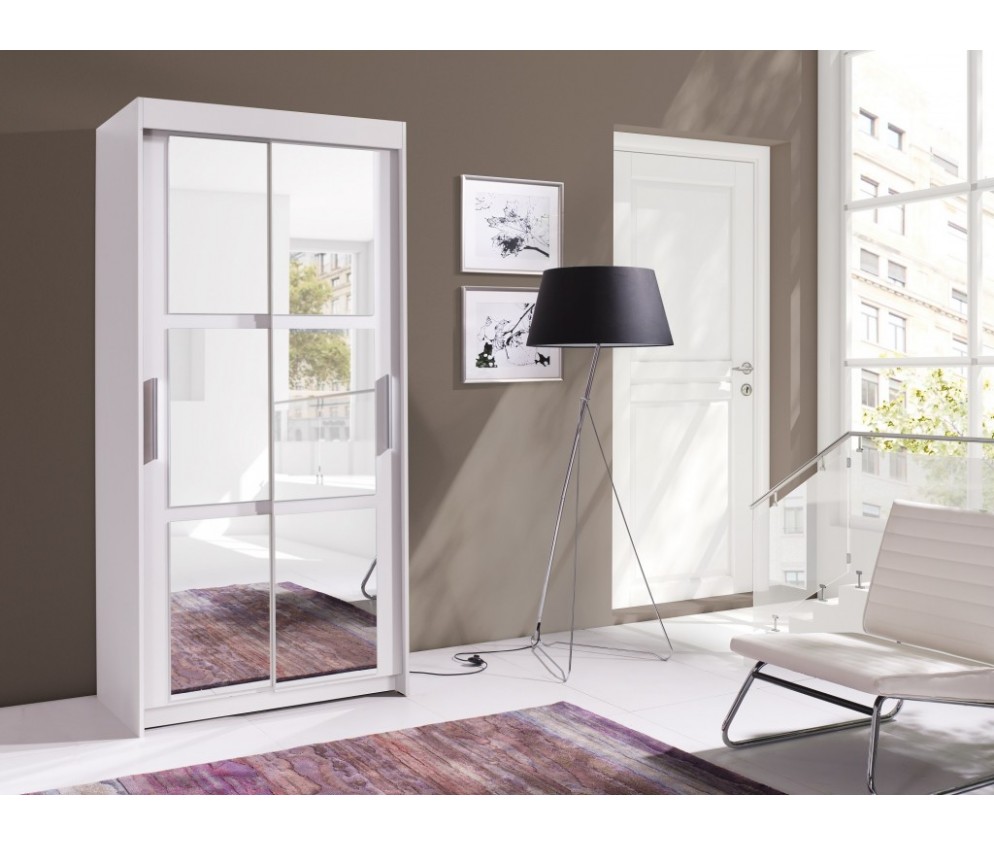 Szafa Maro 100 biała z lustrami