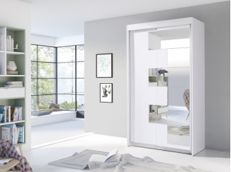 Szafa Misty 120 biała z lustrami