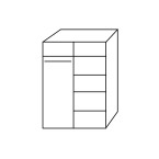 Szafa Misty 120 biała z lustrami