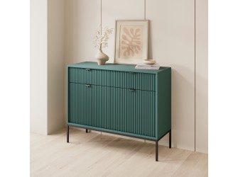 Komoda Viva 104 Labrador Green/czarny stelaż/czarny uchwyt