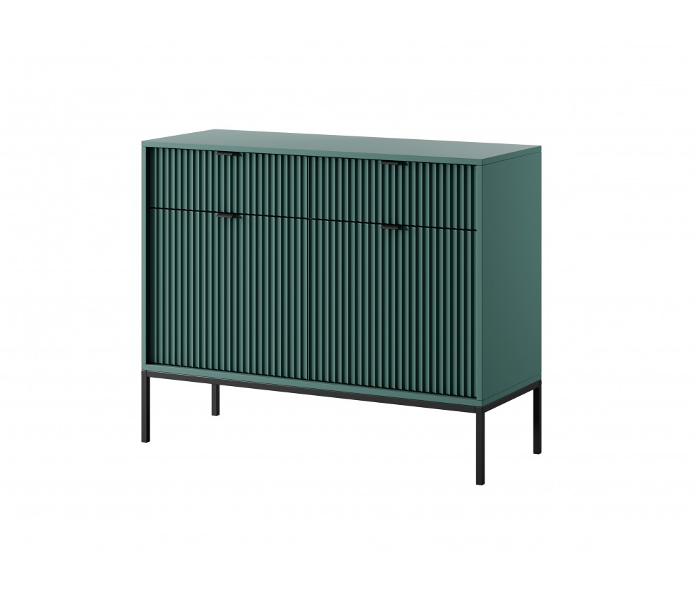 Komoda Viva 104 Labrador Green/czarny stelaż/czarny uchwyt
