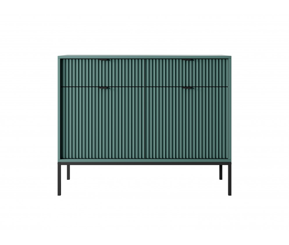 Komoda Viva 104 Labrador Green/czarny stelaż/czarny uchwyt