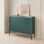 Komoda Viva 104 Labrador Green/czarny stelaż/złoty uchwyt