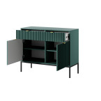 Komoda Viva 104 Labrador Green/czarny stelaż/złoty uchwyt