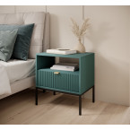 Stolik nocny 54 Labrador Green/czarny stelaż/złoty uchwyt