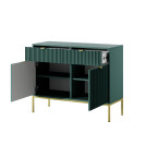 Komoda Viva 104 Labrador Green/złoty stelaż/złoty uchwyt
