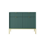 Komoda Viva 104 Labrador Green/złoty stelaż/złoty uchwyt