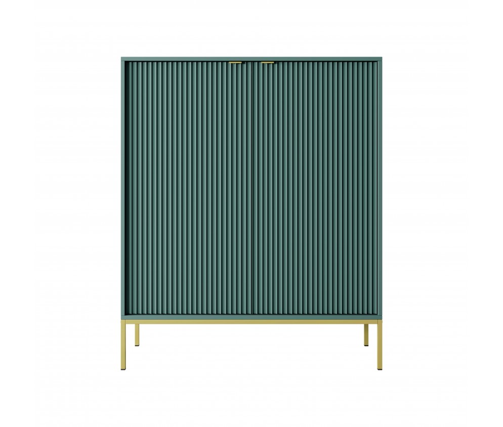 Komoda Viva 104 2D Labrador Green/złoty stelaż/złoty uchwyt