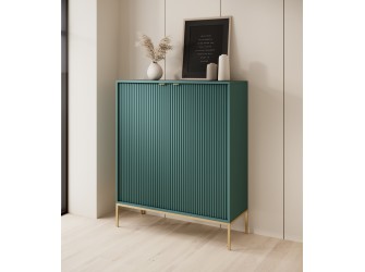 Komoda Viva 104 2D Labrador Green/złoty stelaż/złoty uchwyt