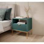 Stolik nocny Viva 54 Labrador Green/złoty stelaż/złoty uchwyt