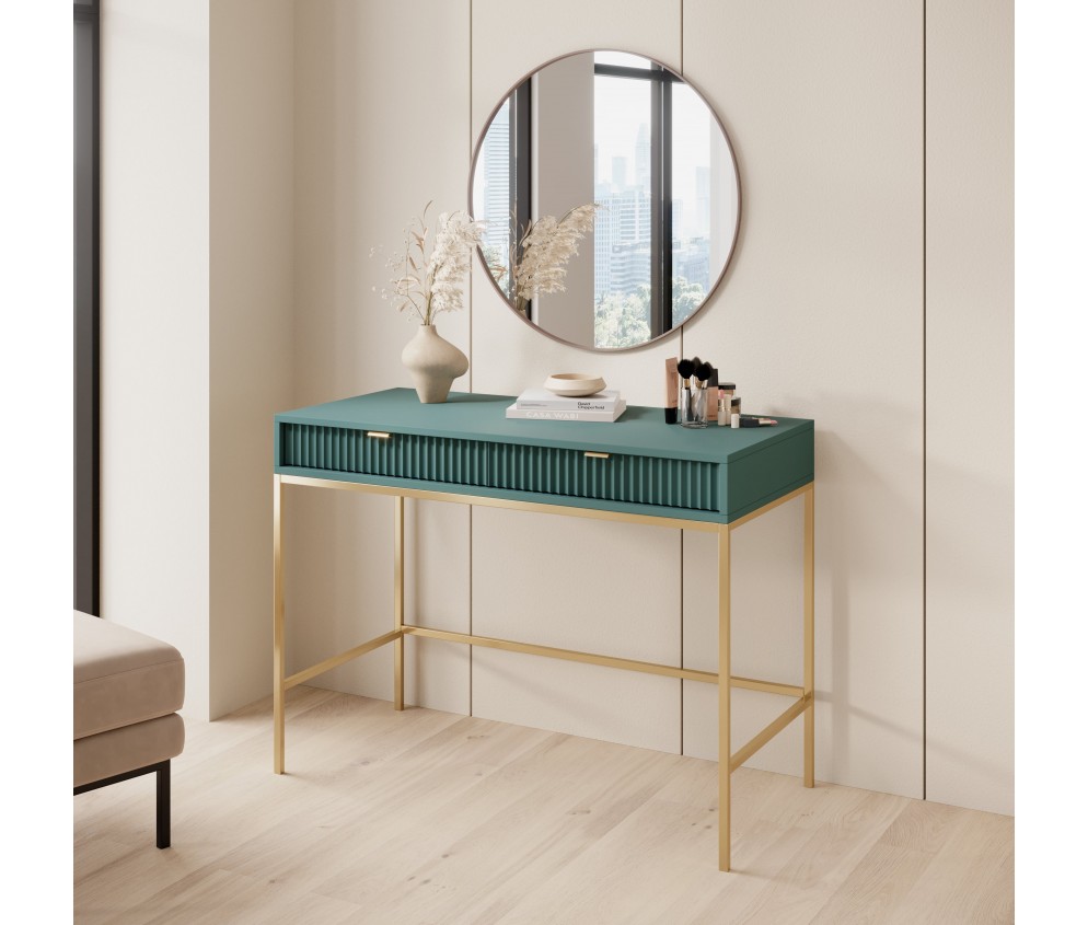 Toaletka Viva 104 Labrador Green/złoty stelaż/złoty uchwyt