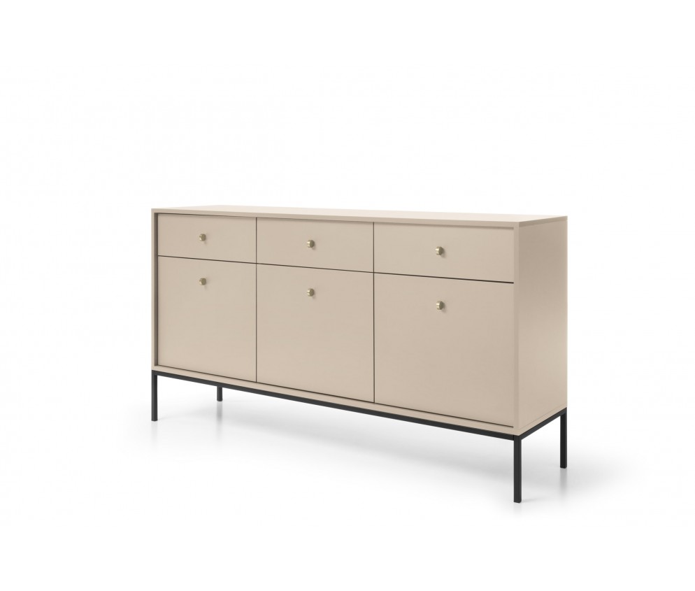 Komoda Mira 154 3D3SZ Beż Piaskowy