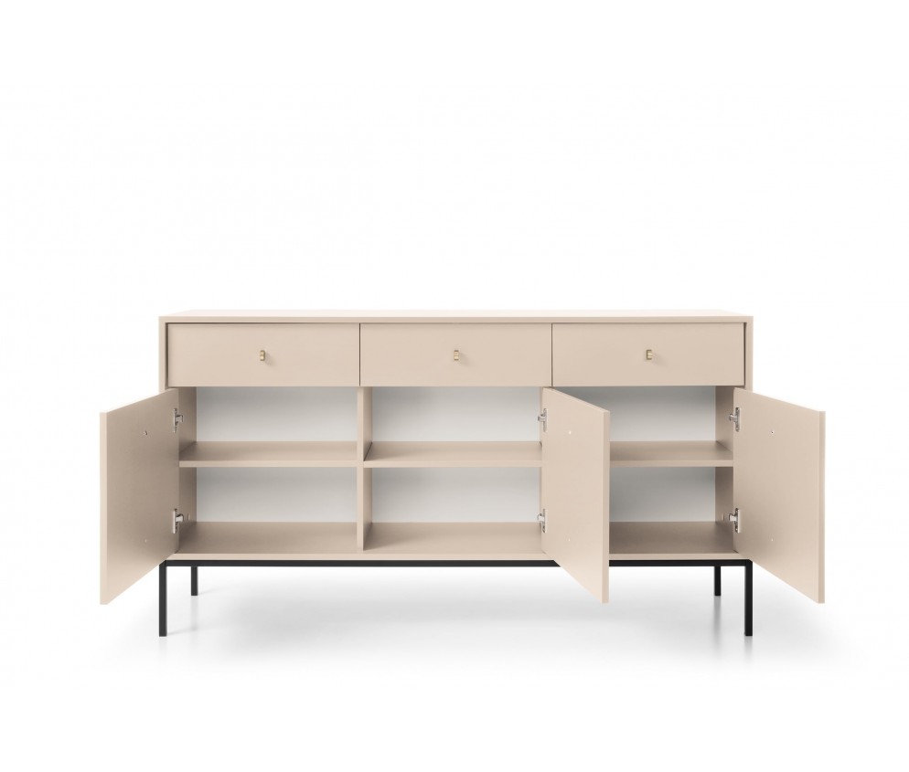 Komoda Mira 154 3D3SZ Beż Piaskowy