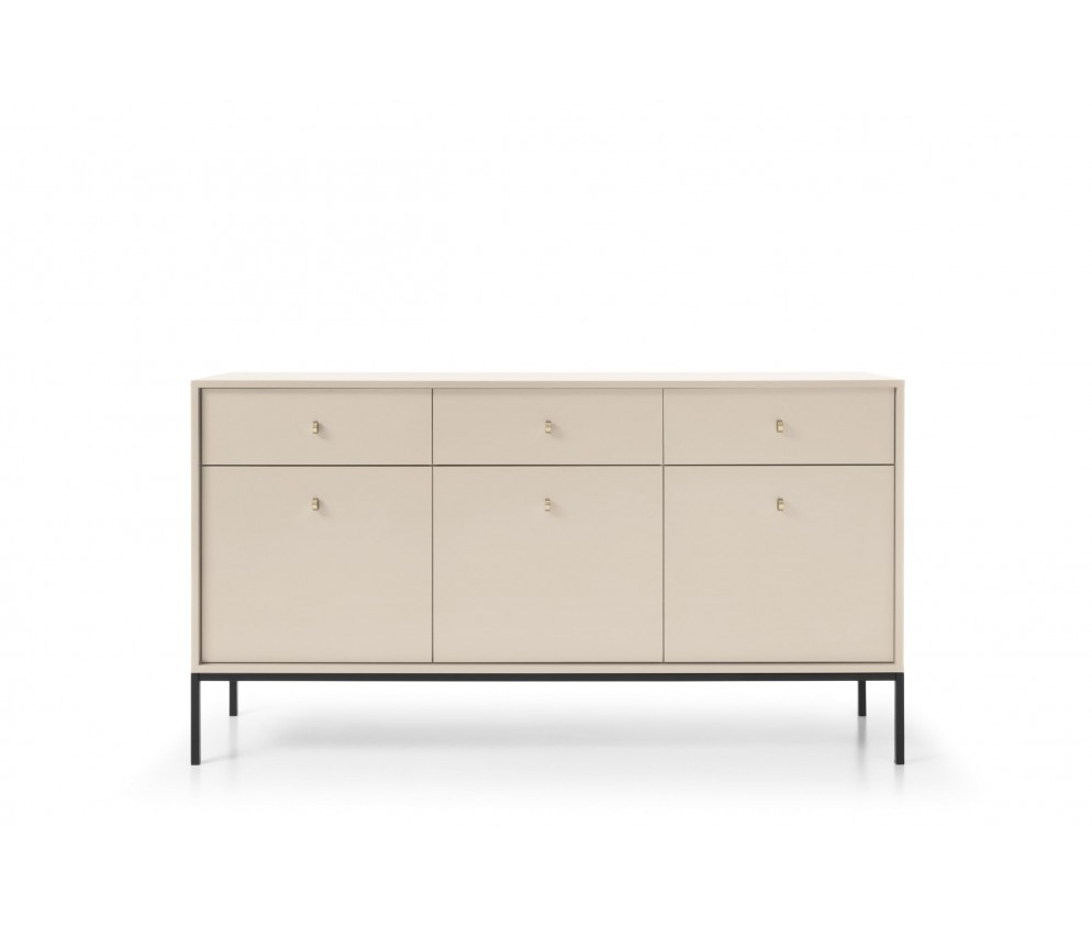 Komoda Mira 154 3D3SZ Beż Piaskowy