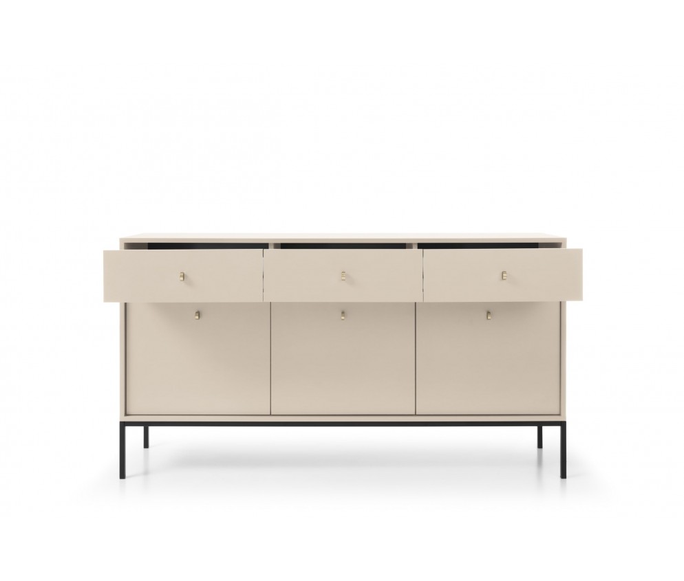 Komoda Mira 154 3D3SZ Beż Piaskowy