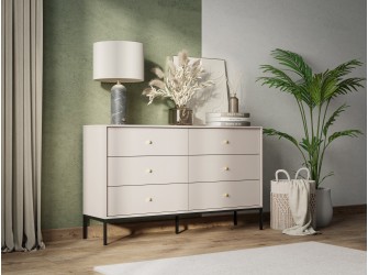 Komoda Mira 154 6SZ Beż Piaskowy