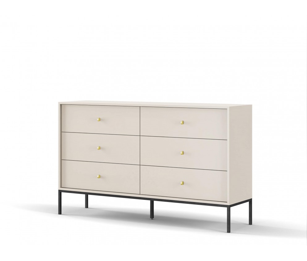 Komoda Mira 154 6SZ Beż Piaskowy