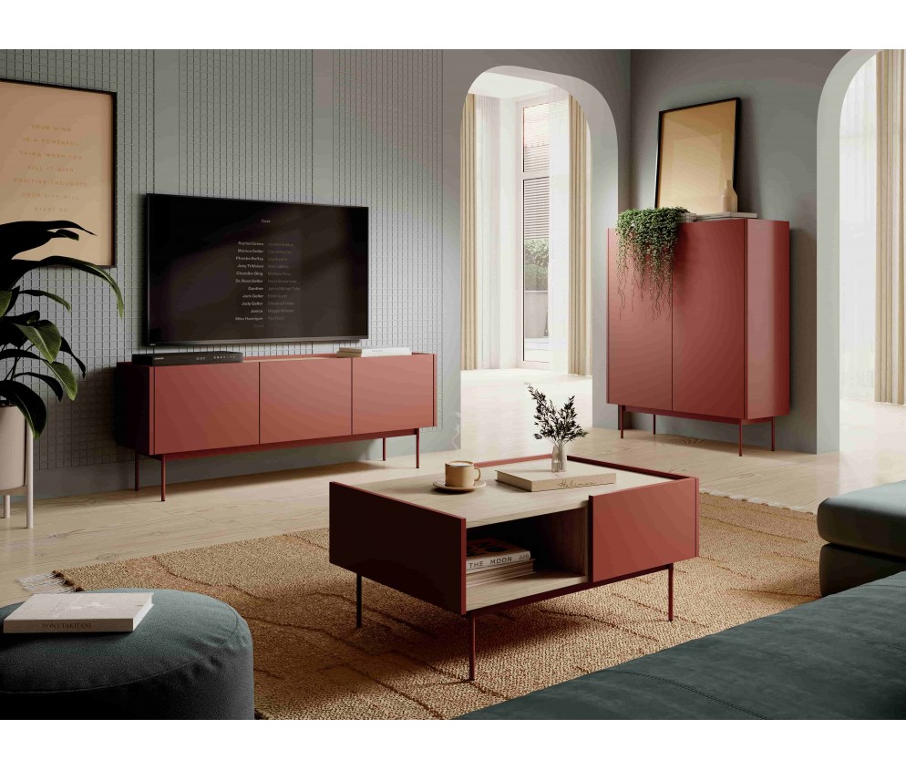 Szafka RTV Marco 144 CERAMIC RED