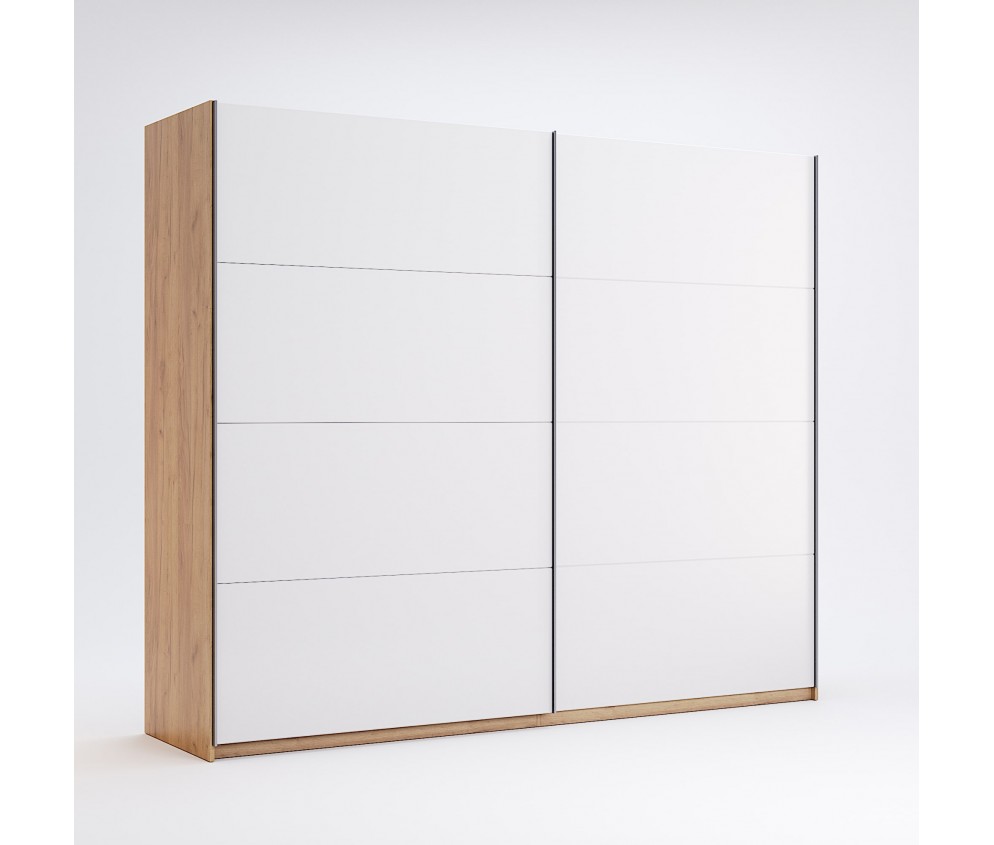 Szafa przesuwna Amanda 250 drzwi biały połysk