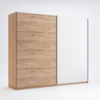 Szafa przesuwna Amanda 250 drzwi biały połysk/dąb craft