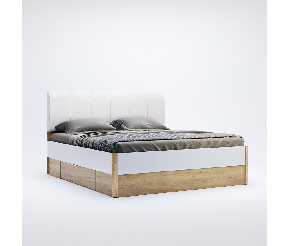 ZESTAW sypialniany Amanda, szafa 6D, łóżko 160x200, szafki nocne, komoda 3SZ, lustro