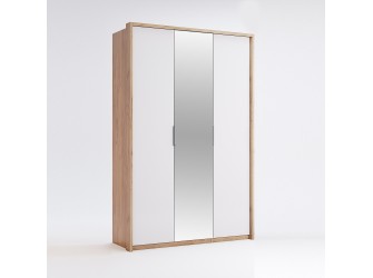 Szafa Amanda drzwi 140 biały połysk z lustrem