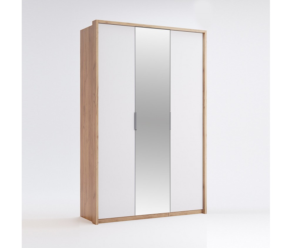 Szafa Amanda drzwi 140 biały połysk z lustrem