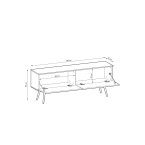 Szafka RTV 135 AVA z nóżkami