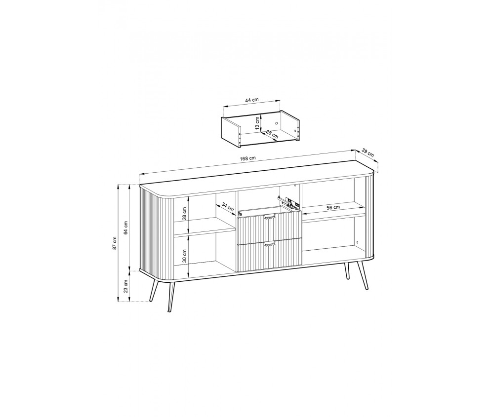 Komoda Zoya 168 CZARNY