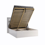 Łóżko Betina 140 z podnoszonym stelażem i miękkim zagłówkiem