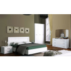 Zestaw sypialniany Betina 3D szafa, łóżko 160x200, komoda 3SZ, 2szt. stolik nocny, lustro.