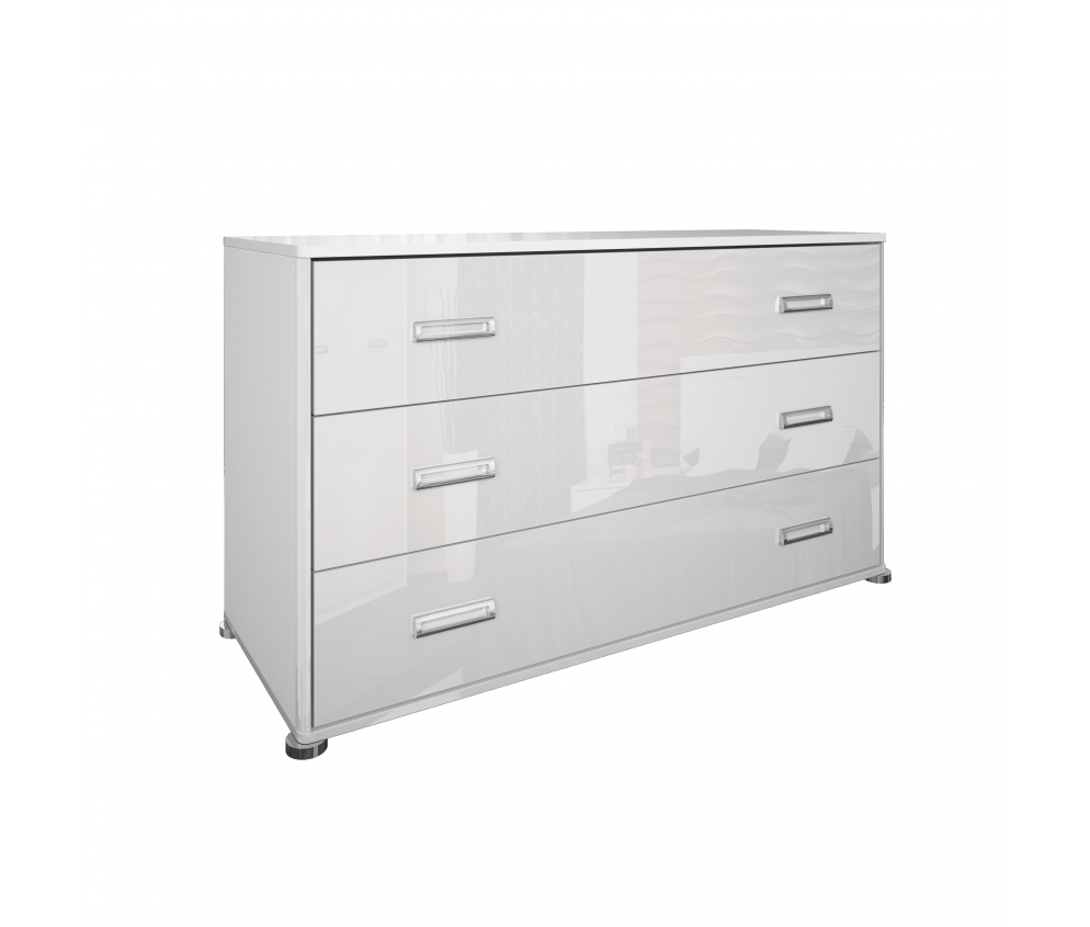 Zestaw sypialniany Betina 4D szafa, łóżko 160x200, komoda 3SZ, 2szt. stolik nocny, lustro.