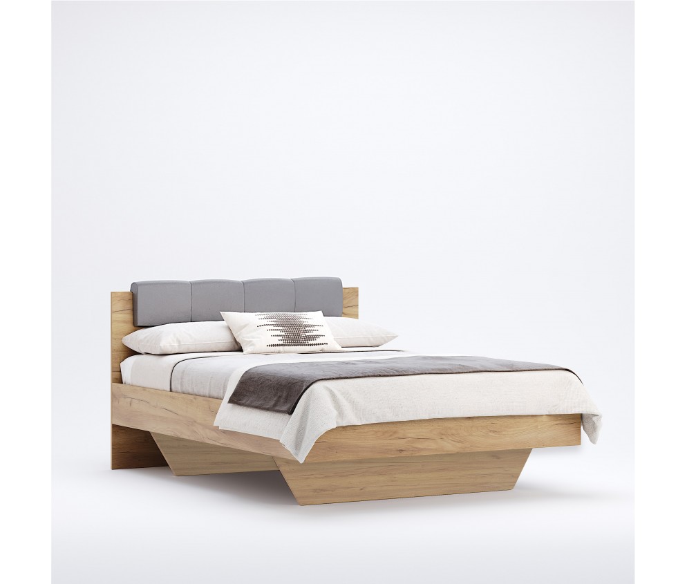 Łóżko Ramirez 140 z miękkim zagłówkiem