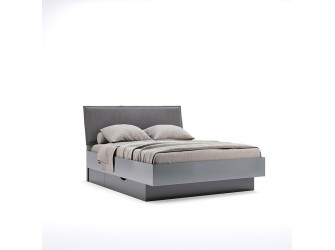 Łóżko Nicol 160 z szufladą i tapicerowanym zagłówkiem