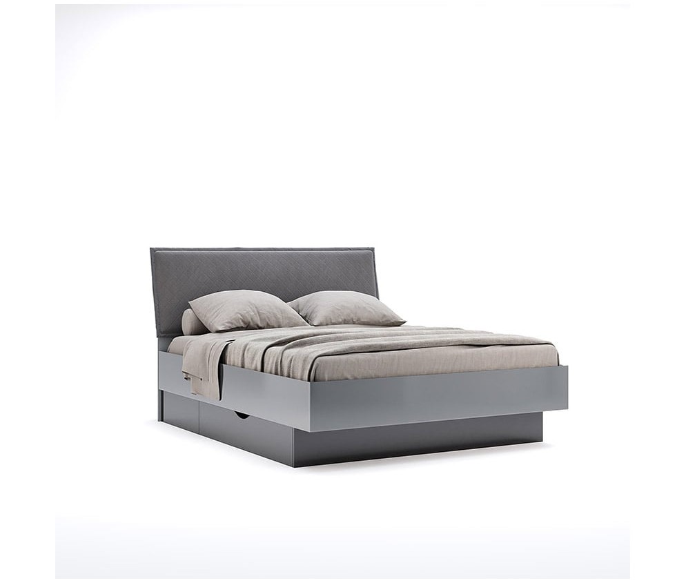 Łóżko Nicol 160 z szufladą i tapicerowanym zagłówkiem